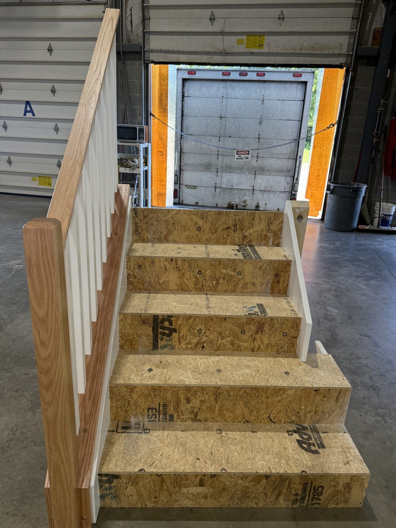 Apex stair set at rough-in